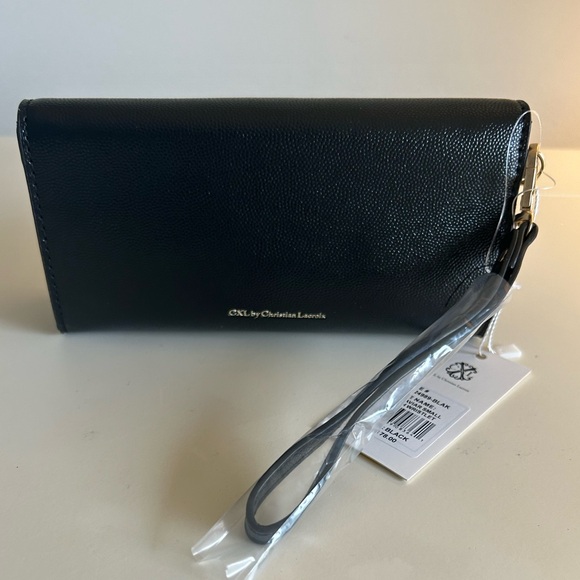 NWT CXL by Christian Lacroix BALI CAVIAR SMALL
CLUTCH WRISTLET Black 8” x 4” - Picture 3 of 9